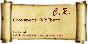 Chovanecz Róbert névjegykártya