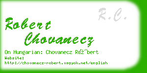 robert chovanecz business card